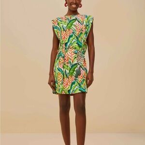 New Farm Rio Tropical Leaf Print Dress
